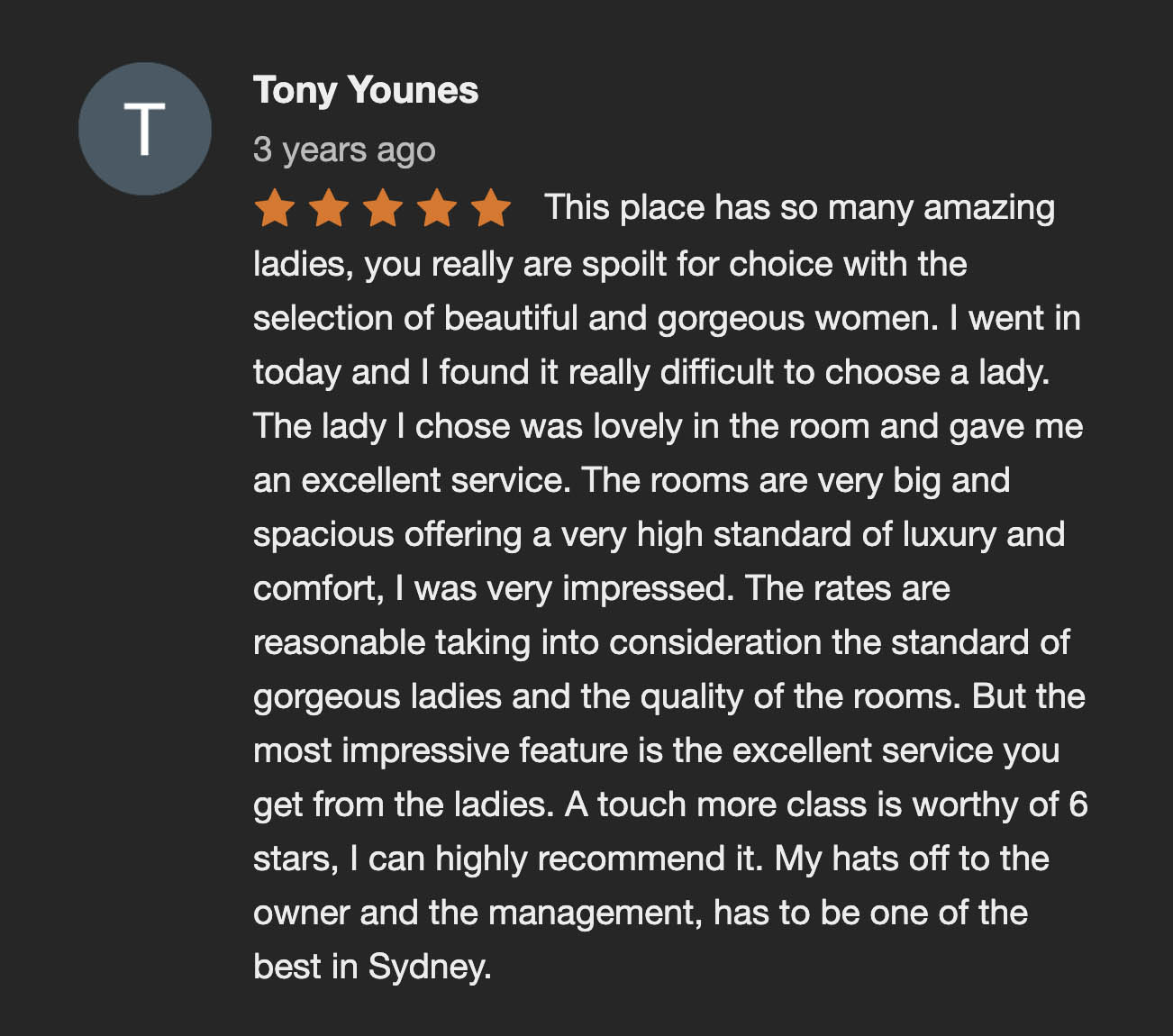 Tony review, A Touch More Class