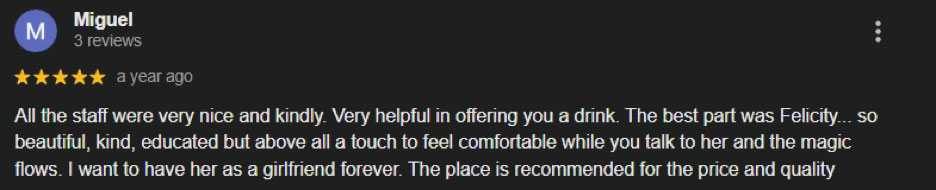 Miguel review, Stiletto Sydney