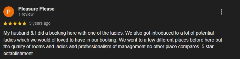 Pleasure please review, Stiletto Sydney